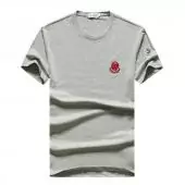 moncler tee shirt m-3xl pas cher embroidered isp badge gray